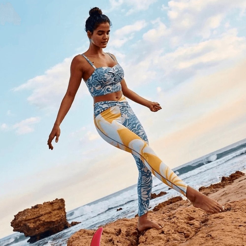 Free People Double Take Crop & Legging 2 Pc Workout Set